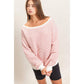 Striped Off The Shoulder Sweatshirt