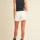 HR Side Slit Short White