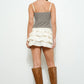 Ruffle Trim Gingham Cami Top
