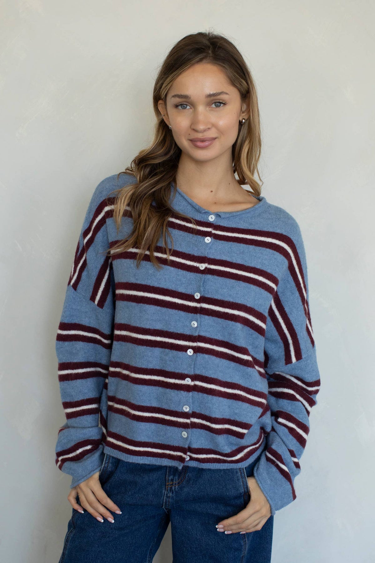 Piper Cardigan - Varsity Stripe