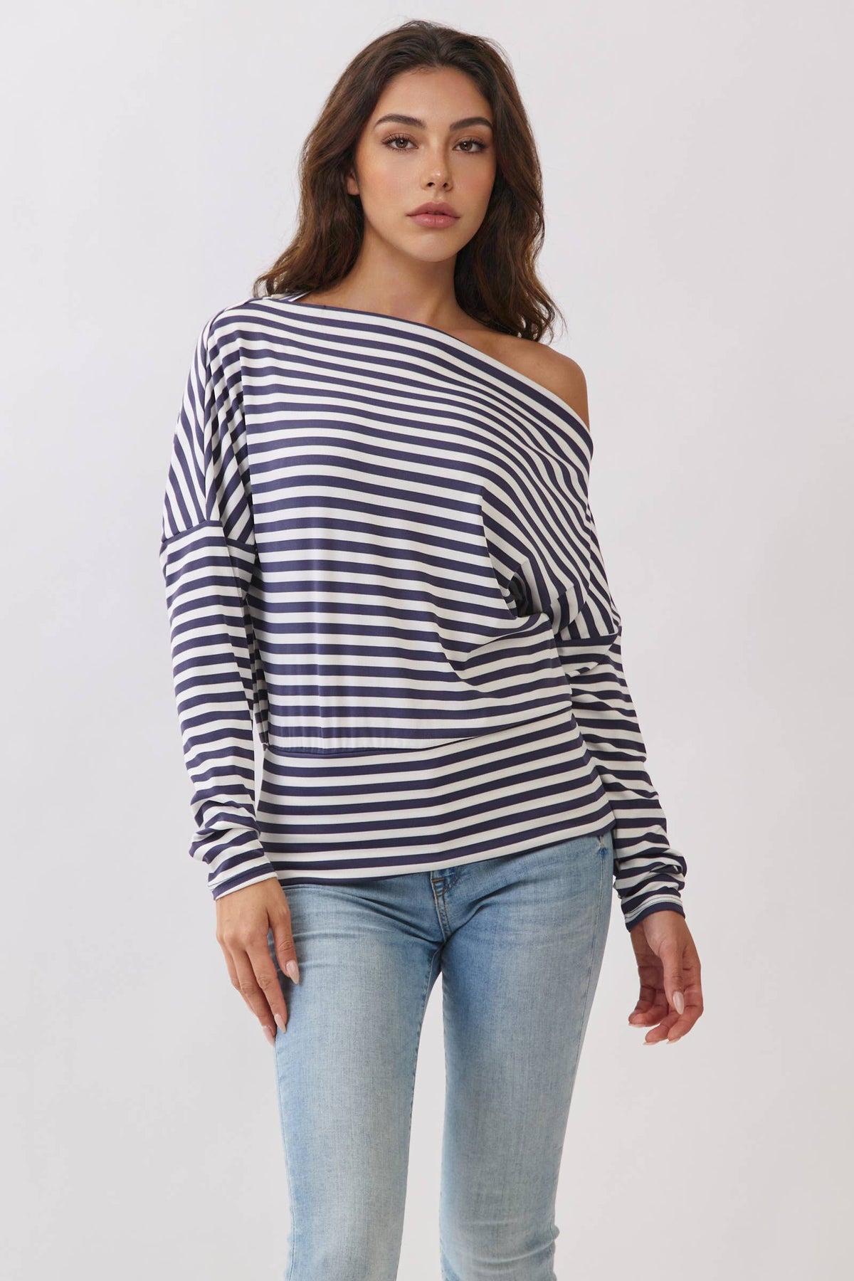 Off The Shoulder Stripe Top