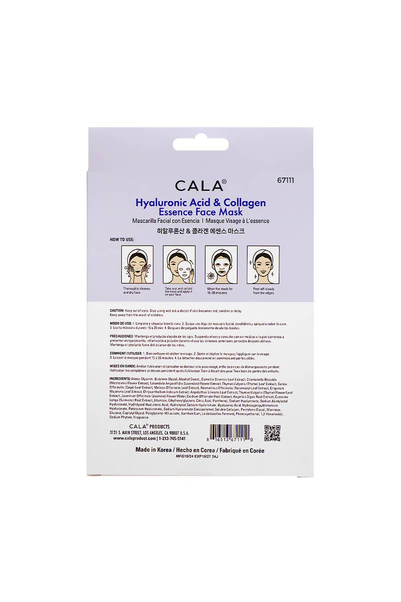 Hyaluronic Acid & Collagen Essence Face Mask
