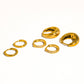 Rayon 18K Gold Non-Tarnish Glam Hoop Earring Set