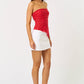 Textured Asymmetrical Tube Top