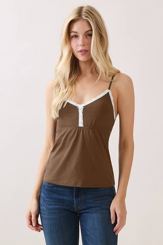 BabyDoll Lace Trimmed Cami