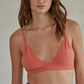 Seamless Ribbed Plunged V-Neck Bralette