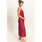 Satin V-Neck Slip Dress