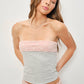 Polka Dot Striped Tube Top