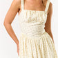 Elastic Strap Maxi Flare Dress