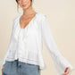 BOHO TRUMPET SLEEVE BLOUSE