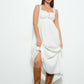 Shoulder Lace Trim Maxi Dress
