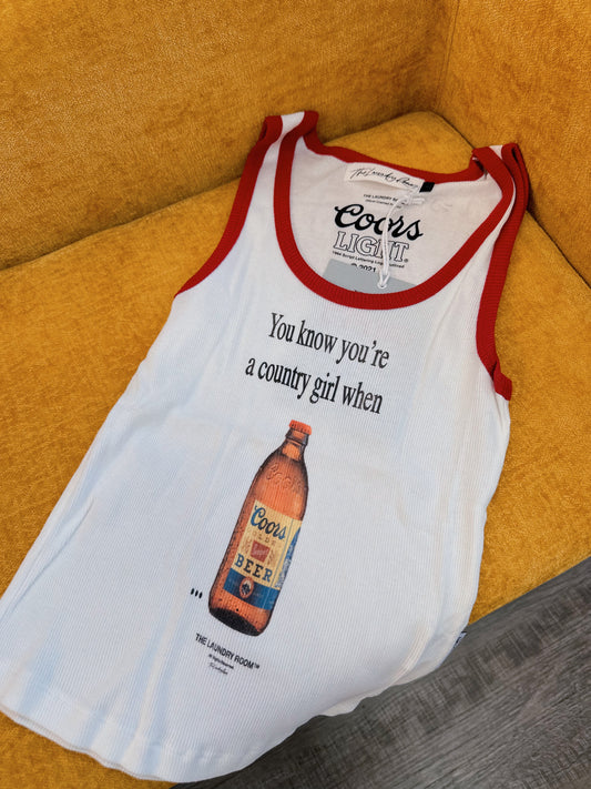 Coors Country Girl Rib Tank