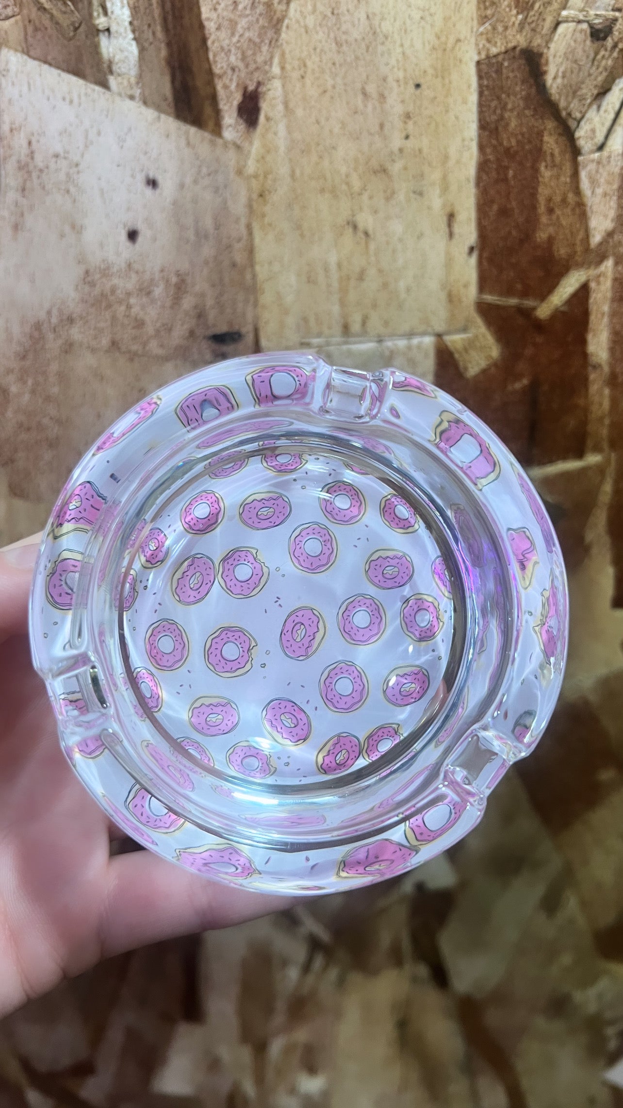 Pink Glaze Donut Ash Tray