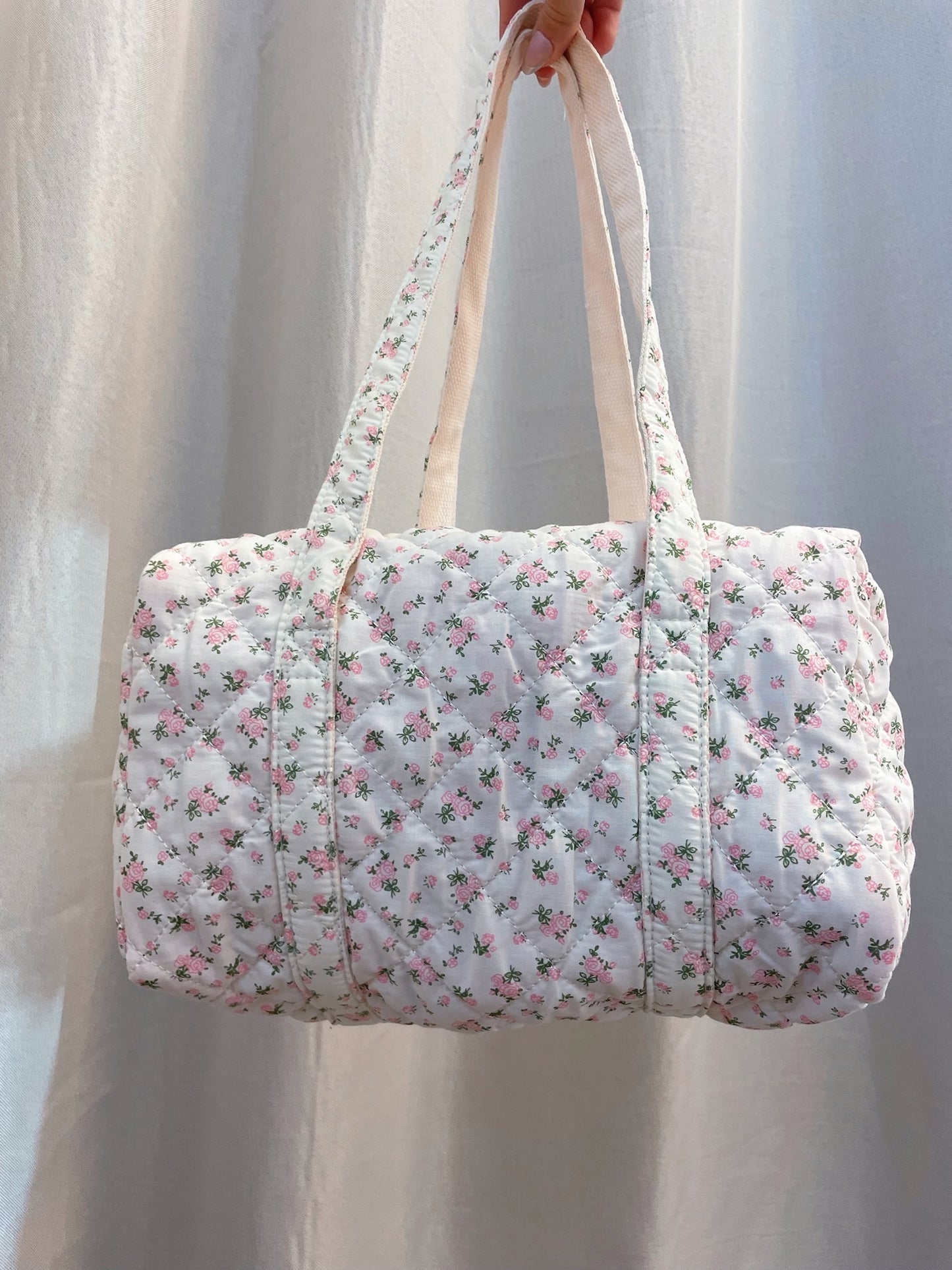 Floral Quilted Mini Duffel