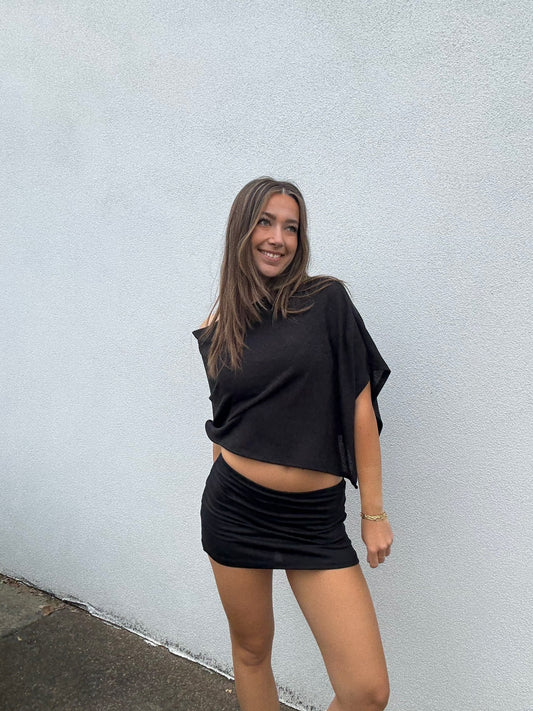 Asymmetric Sparkle Poncho
