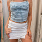 Lace Spilt Mini Skirt