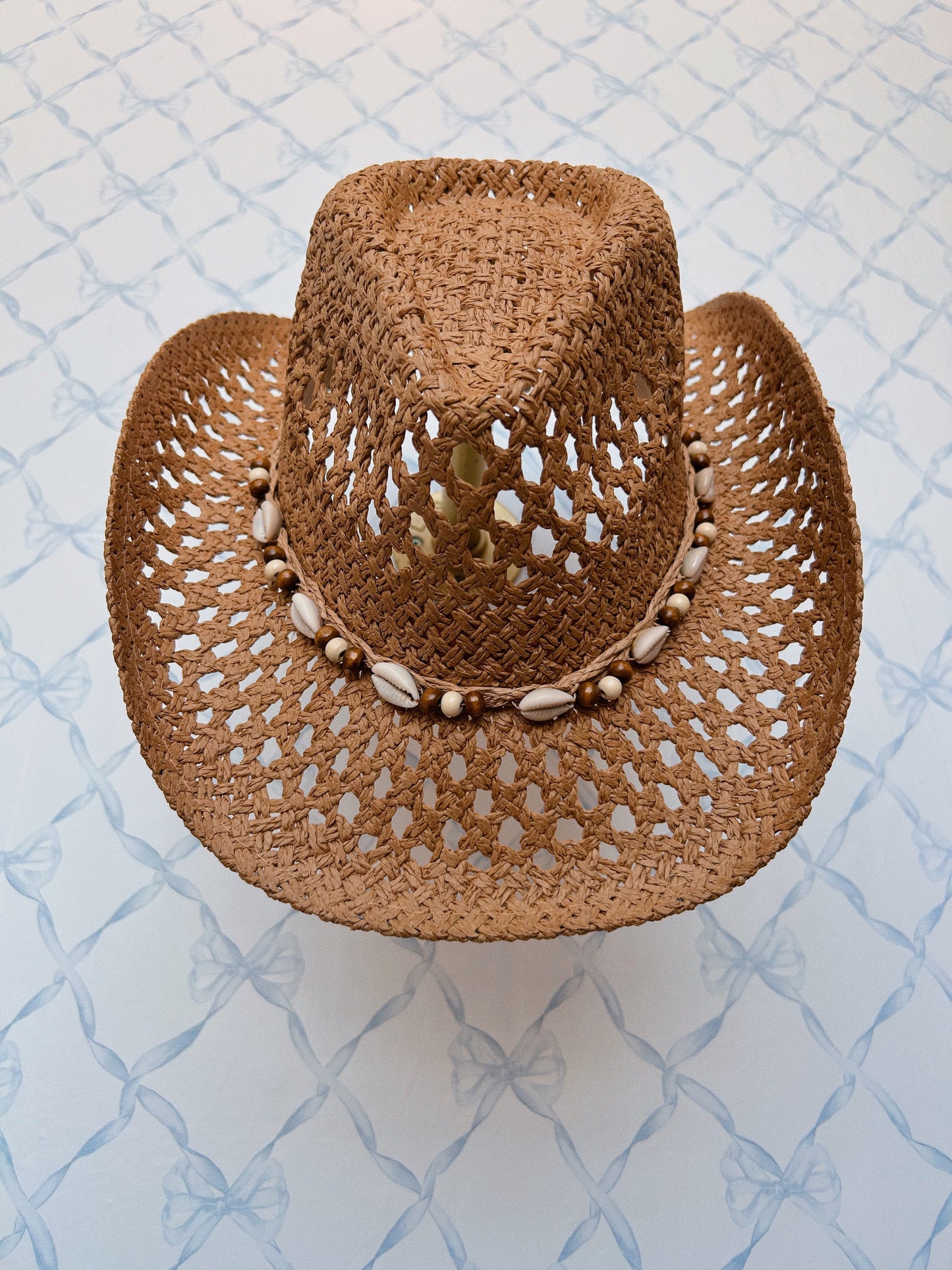 Seashell Cowgirl Hat-Tan