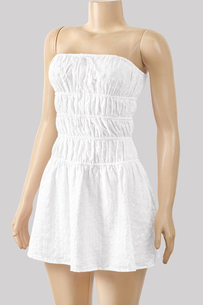 Strapless Eyelet Dress