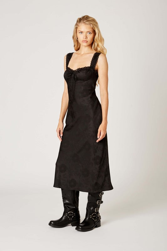 Lucy Satin Midi Dress