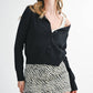 Ribbed Button-Up Knit Cardigan