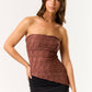 Textured Asymmetrical Tube Top