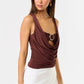 Ring Detailed cowl top