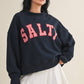 Salty Oversized Mock Neck Sweatshirt
