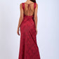 Satin Ruched Bust Sleeveless Open Back