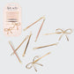 Metal Enamel Cloud & Bow Bobby Pins 8pc Set