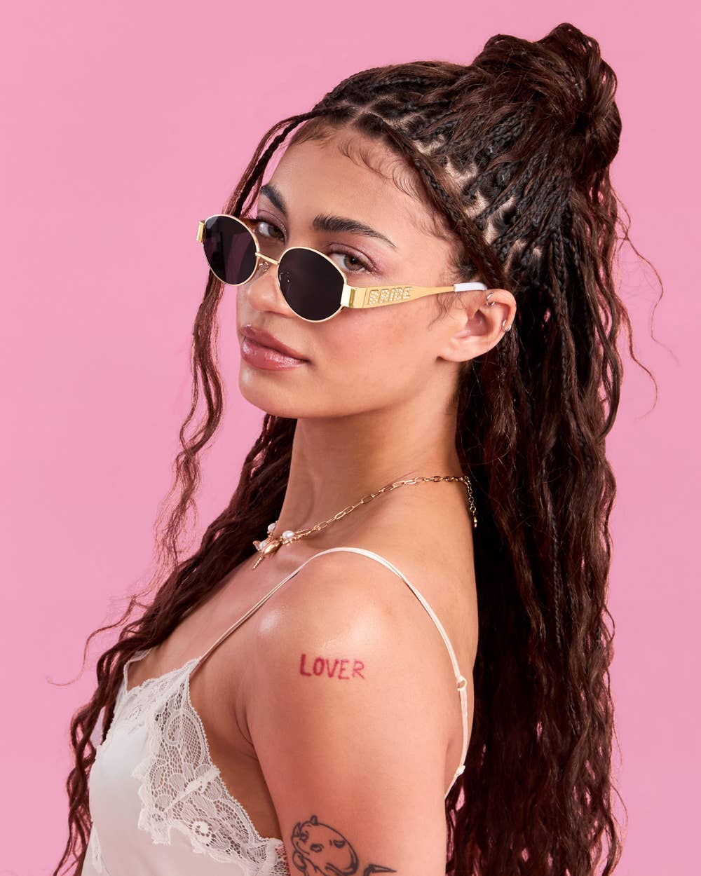 Golden Bride Sunnies - pearl embossed sunglasses, bride accessories, bachelorette