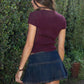 Sunny Denim Pleated Mini Skort