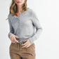 Ribbed Button-Up Knit Cardigan