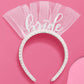 Bride To Be Accessory Kit; Sash, Pearl Headband, Gift Bundle