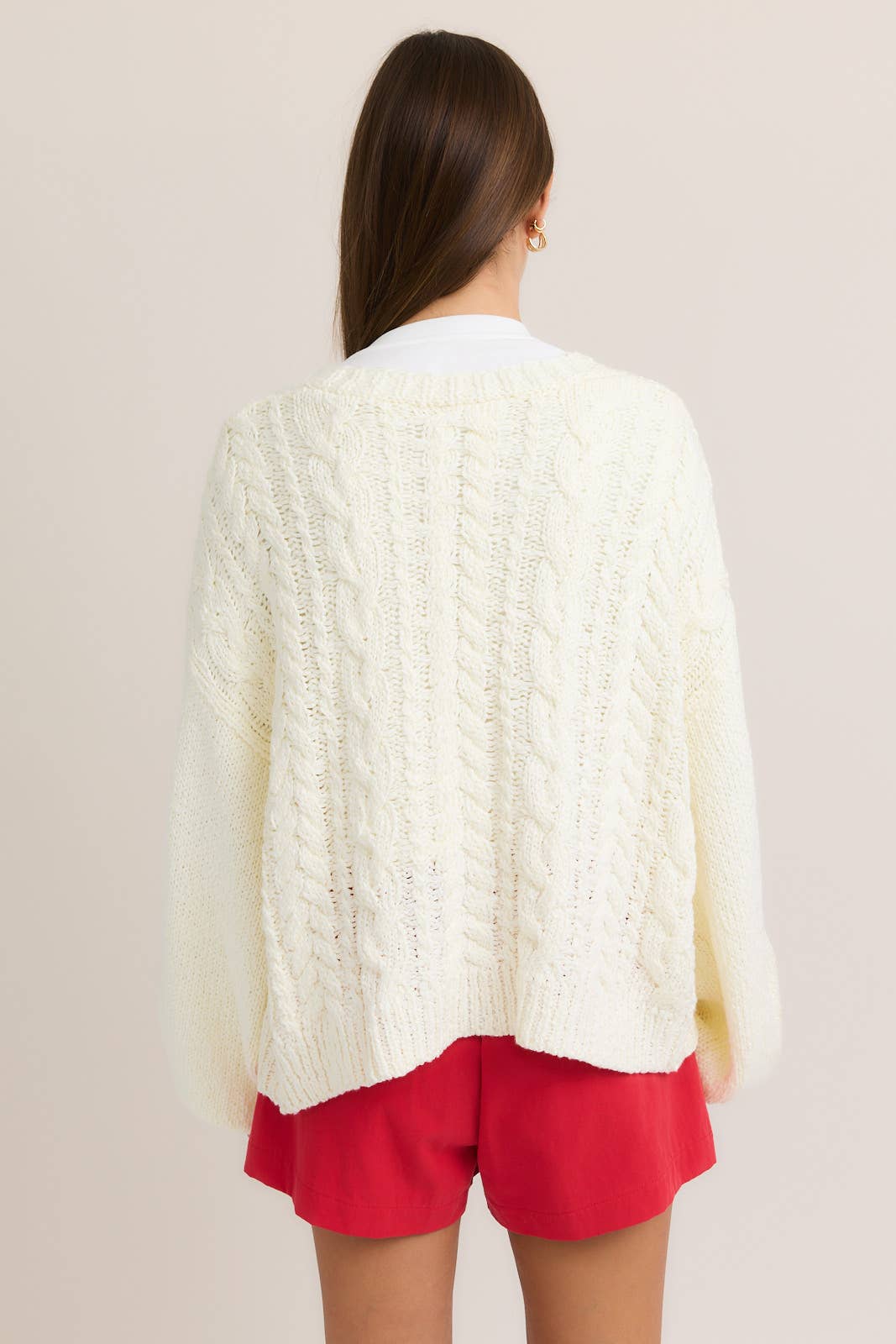Ivory Front tie Cardigan