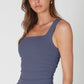 Clean Line Square Shirred Top