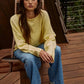 Knit Sweater Rolled Round Neck Pullover Top