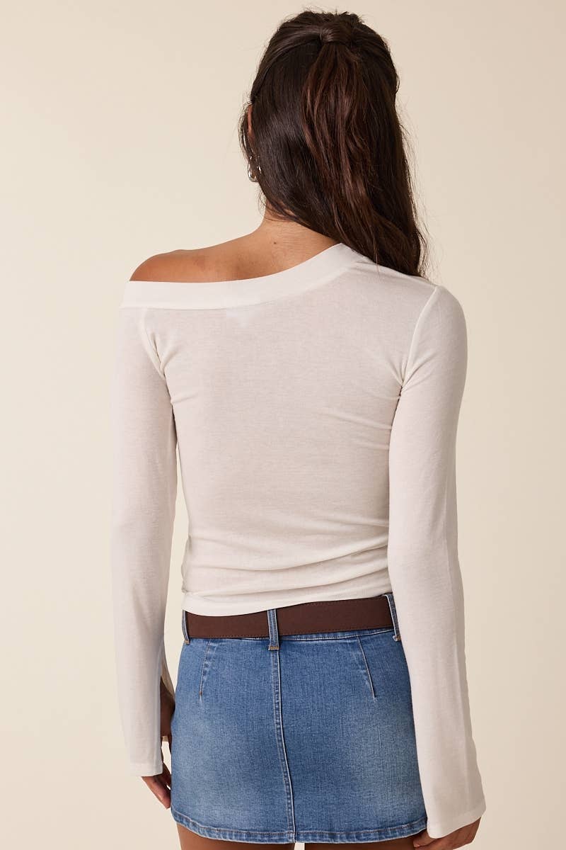 ONE-SHOULDER SIMPLE KNIT