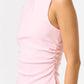 Knit Boatneck Tank with Side Ruched Detailing