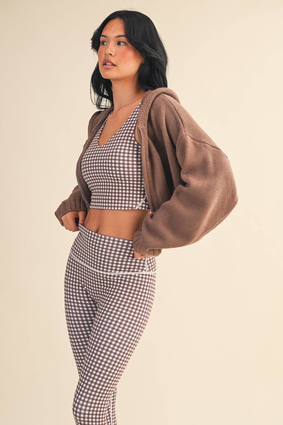 Kat Knit Zip Up Hoodie Sweater