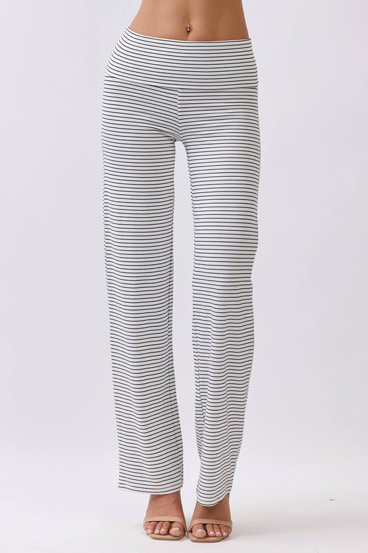 Striped Straight Leg Bottoms