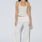 Cinched Waist Flare Knit Pants
