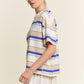 Stripe Oversized Short Sleeve Top