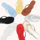 Solid Color Square Toe Thong Sandal