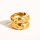 Orazio 18K Gold Non-Tarnish CZ Star Hoop Earring