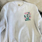 Pearl Grey Surfing The Waves Embroider Sweatshirt