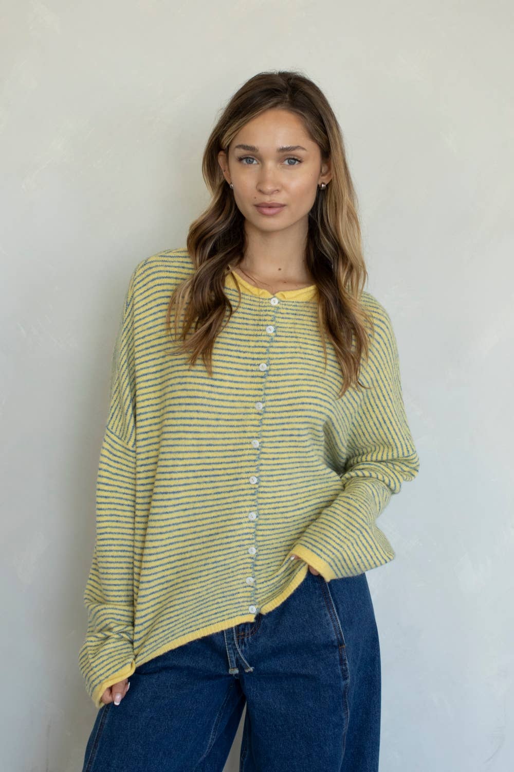 Piper Cardigan - Pin Striped