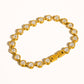 Amity 18K Gold Non-Tarnish Round Rhinestone Bracelet