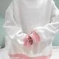 White & Pink Crew Neck