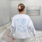 Pearl Grey Tropical Embroider Sweatshirt