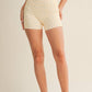 Ditsy Print Contrast Binding Biker Shorts